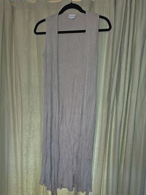 LuLaRoe Tan Ribbed Sleeveless Joy Duster Vest